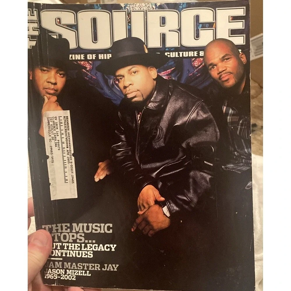 The Source Magazine #160 Jan. '03 Run-Dmc, Front Cover Has‎ Bend